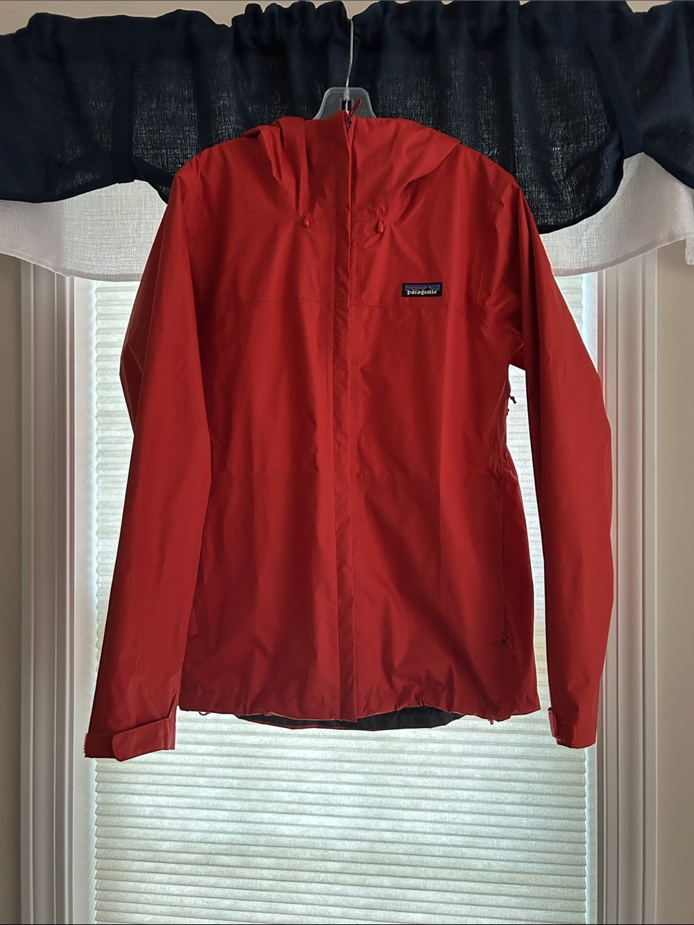 Patagonia Pimento Red Hooded Rain Jacket